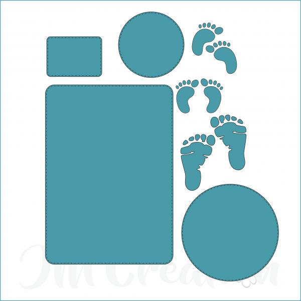 Babyfüsse - Stanzschablone